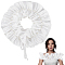 Polyester Lady Tulle Collars, Bridal Shawl, White, 1370mm