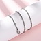 2.5MM 304 Stainless Steel Rope Chain Necklaces, Non-Tarnish, Stainless Steel Color, 17.05 inch(43.3cm)