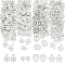DICOSMETIC 200Pcs 4 Style Stainless Steel Small Flower Charms Tree of Hollow Leaf Charm Mini Metal Maple Leaf Dangle Charms for DIY Crafting Bracelet Jewelry Making