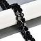 Natural Black Onyx(Dyed & Heated) Beads Strands, Dice, 7.5x7.5~8x7.5~8mm, Hole: 1mm, about 39pcs/strand, 14.96''(38cm)