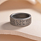 Viking Rune Stainless Steel Finger Rings for Men, Antique Silver, 8mm, US Size 12 1/4(21.5mm)