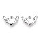 304 Stainless Steel Pendants, Heart with Wing Charm, Anti-Tarnish, Stainless Steel Color, 10x16x3mm, Hole: 1.4mm