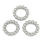 CCB Plastic Linking Rings, Ball Ring, Platinum, 23x24x5mm, Inner Diameter: 15x14mm