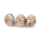 Electroplate Glass Beads, Rondelle with Wave Pattern, Faceted, Dark Goldenrod, 7~8x5.5~6mm, Hole: 1~1.2mm