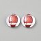 Sports Ball Theme Glass Cabochons, Brown, Rugby, 12x4.5mm