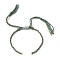 Braided Cotton Cord Bracelet Making, with Golden Tone Brass Jump Rings, Colorful, 6-3/4~10-3/8 inch(17~26.5cm)