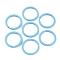 Spray-painted Iron Keychains Clasps, Rings, Light Sky Blue, 30x2.5mm, Inner Diameter: 24.7mm