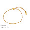 Stylish 304 Stainless Steel Rolo Chain Bracelets for Women, Real 18K Gold Plated, 6-3/4 inch(17cm)