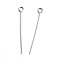 Tarnish Resistant 304 Stainless Steel Eye Pin, Stainless Steel Color, 30mm, Hole: 2mm, Pin: 0.8mm