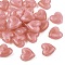Opaque Acrylic Beads, Heart, T-Drilled, Two Tone, Dark Salmon, 22x22~22.5x10mm, Hole: 2~2.4mm, 166pcs/500g.