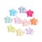 Transparent Resin Beads, Star, with Glitter Powder, Mixed Color, 9x9.5x4.5mm, Hole: 1~1.2mm