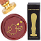 Wax Seal Stamp Set, Golden Tone Sealing Wax Stamp Solid Brass Head, with Retro Wood Handle, for Envelopes Invitations, Gift Card, Bird, 83x22mm, Stamps: 30x14.5mm