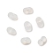 Glass Frosted Seed Beads, Peanut, White, 6x3.5x3mm, Hole: 1mm, about 100pcs/bag