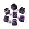 Natural Amethyst European Beads, Large Hole Cube Beads, 15~16.5x15~16.5x15~16.5mm, Hole: 4.5~5.5mm