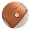 201 Stainless Steel Multi-strand Bracelets, Flat Round with Letter Link Bracelets for Women, Golden, Letter X, 6-3/4 inch(17cm)