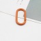 Alloy Spring Gate Rings, Oval, Sandy Brown, 50x25mm