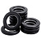 10Pcs PP Curtain Rings, for Most Curtains Decoration, Black, 68.5x12mm