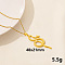 304 Stainless Steel Serpentine Pendant Necklaces, Cable Chain Necklaces