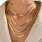 304 Stainless Steel Snake Chain Necklaces for Women, Golden, 2mm, 15.75 inch(40cm)