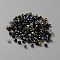Glass Beads, Mixed Style, Rondelle, Black, 4.5x3.5~4mm, Hole: 1mm, 500pcs/set
