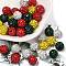 Christmas Theme Grade A Rhinestone Beads, Pave Disco Ball Beads, Resin and China Clay, Round, Mixed Color, PP9(1.5.~1.6mm), 8mm, Hole: 1mm