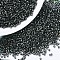 MIYUKI Delica Beads, Cylinder, Japanese Seed Beads, 11/0, (DB0613) Dyed Silver Lined Dark Gray, 1.3x1.6mm, Hole: 0.8mm, about 20000pcs/bag, 100g/bag