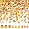 120pcs 3 Styles Brass Beads, Pumpkin, Real 18K Gold Plated, 3~4.5x2.5~4.5mm, Hole: 1.2~2mm, 40pcs/style