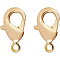 Brass Lobster Claw Clasps, Nickel Free, Real 18K Gold Plated, 12x7x2.5mm, Hole: 1mm, 30pcs/box