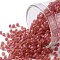 TOHO 11/0 Round Beads, Japanese Seed Beads, (241FM) Dark Rose Lined Topaz Matte, 2.2mm, Hole: 0.8mm, about 1110pcs/bottle, 10g/bottle