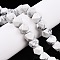 Natural Howlite Beads Strands, Faceted Cube, 10~10.5x10~10.5x10mm, Hole: 0.9mm, about 20pcs/strand, 8.27''(21cm)