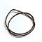 Leather Cords Double Loops Wrap Bracelet with Stainless Steel Clasps, Coconut Brown, 18-3/4 inch(47.5cm)