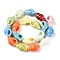 Handmade Printed Porcelain Beads Strand, Conch Shape, Mixed Color, 20~21x13~14x11.5~12mm, Hole: 1.4mm, about 18pcs/strand, 14.17''(36cm)