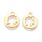 Brass Micro Pave Clear Cubic Zirconia Pendants, Flat Round with Boy Charms, Nickle Free, Real 18K Gold Plated, 15x12.9x1.2mm, Hole: 1.4mm