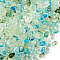 50G Transparent Acrylic Beads, Nuggets, Two Tone, Pale Green, 5~6.5x8.5x5~6mm, Hole: 1.5mm