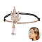 1Pc Zinc Alloy Rhinestone Headbands, with ABS Pearl, Hair Accessories for Women, Golden, 520mm, Inner Diameter: 240mm