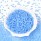 Transparent Frosted Colours Glass Seed Beads, Donut, Cornflower Blue, 4.1x2.2~2.8mm, Hole: 1~1.2mm, about 9000pcs/pound