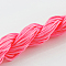 Nylon Thread, Nylon Jewelry Cord for Custom Woven Bracelets Making, Hot Pink, 1mm, about 26m/bundle, 10bundles/bag, about 284.34 Yards(260m)/Bag.