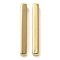304 Stainless Steel Pendants, Rectangle Charm, Ion Plating(IP), Real 18K Gold Plated, 40x5x5mm, Hole: 4x3mm