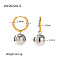 304 Stainless Steel Hoop Earrings, Golden & Stainless Steel Color, Round, 23.5mm