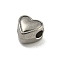 Non-Tarnish 304 Stainless Steel Beads, Heart, Stainless Steel Color, 8x8x6mm, Hole: 2.3mm