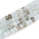Окрашенные природные белый нефрит бисер пряди G-T139-59A-14-4