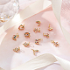 SUNNYCLUE 12Pcs 6 Styles Brass Micro Pave Colorful Cubic Zirconia Charms ZIRC-SC0001-08G-4