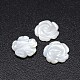 Rose perle blanche cabochons shell SSHEL-E553-22-1