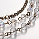 Edelstein coolen Perlen Multi-Strang-Armbänder BJEW-JB01875-02-2
