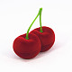 Coffrets cadeaux avec bague en velours en forme de cerise pour la Saint-Valentin PW-WG31374-01-3