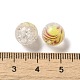 Perle acriliche craquelé verniciate a spruzzo in due tonalità OACR-G029-02I-3