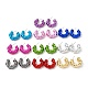 Twist Ring Acrylic Stud Earrings EJEW-P251-12-1
