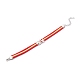 Spain Word Link Cord Bracelet BJEW-C008-02-3