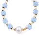 Natural Pearl & Glass Braided Slider Bracelet BJEW-N018-01B-3