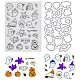 Craspire 1 pieza de sellos transparentes de plástico pvc con tema de halloween DIY-CP0008-83-1